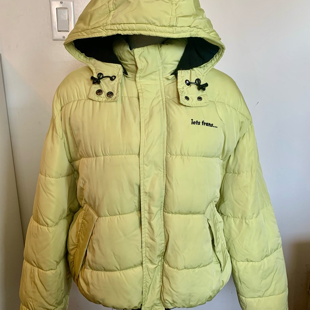 Yellow Puffer Jacket with Hood